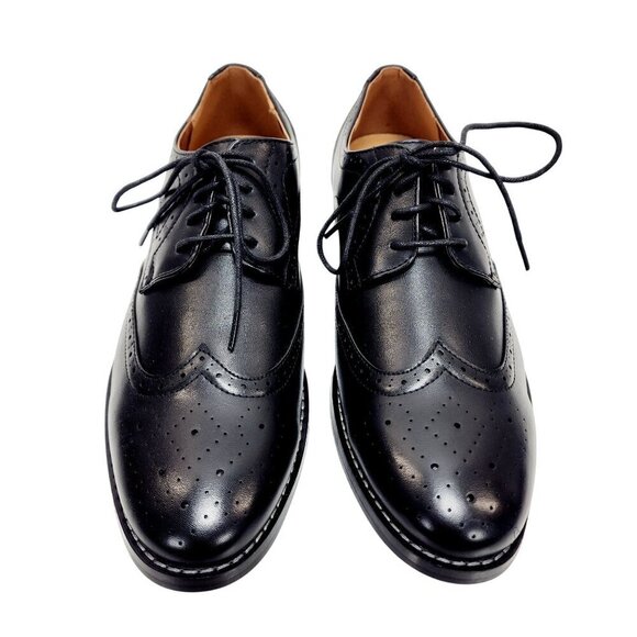 Heez Other - Mens Heez Black Leather Brogue Dress Shoes Size 11 New
